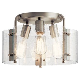 Kichler - 42954NI - Three Light Semi Flush Mount - Thoreau - Brushed Nickel