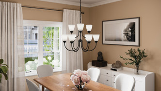 Jolie Nine Light Chandelier (43639BK)