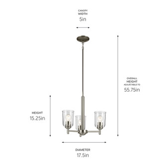 Shailene Three Light Mini Chandelier (43670NICLR)