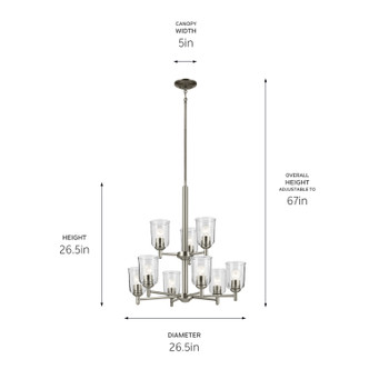 Shailene Nine Light Chandelier (43672NICLR)