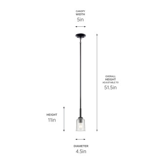 Shailene One Light Mini Pendant (43674BKCLR)