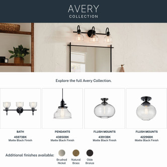 Avery One Light Mini Pendant (43850BK)