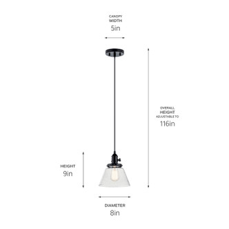 Avery One Light Mini Pendant (43851BK) Avery One Light Mini Pendant (43851BK)
