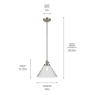 Avery One Light Pendant (43905NI)