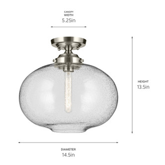 Avery One Light Semi Flush Mount (43913NI)