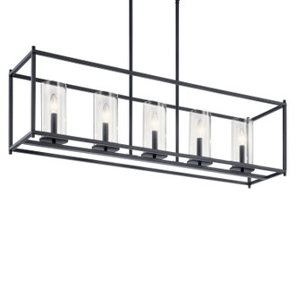 Crosby Five Light Linear Chandelier (43995BK)