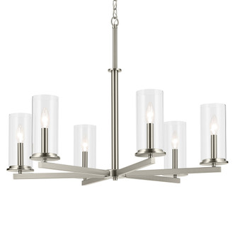 Kichler - 44013NI - Six Light Chandelier - Crosby - Brushed Nickel