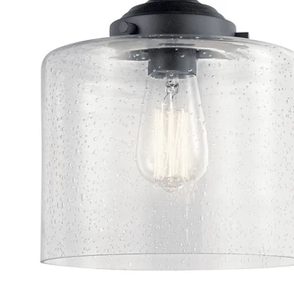 Winslow One Light Semi Flush Mount (44033BK)