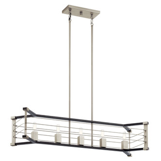 Kichler - 44250MOK - Five Light Linear Chandelier - Lente - Midnight Oak