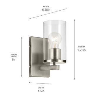 Crosby One Light Wall Sconce (45495NICLR)