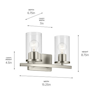 Crosby Two Light Bath (45496NICLR)