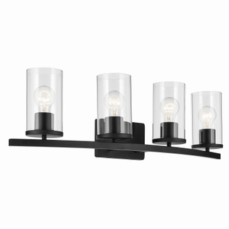 Kichler - 45498BKCLR - Four Light Bath - Crosby - Black