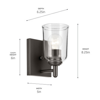 Shailene One Light Wall Sconce (45572OZCLR)