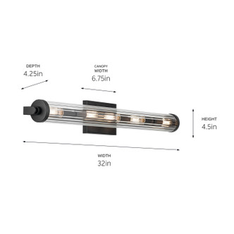 Azores Five Light Linear Bath (45650BK)