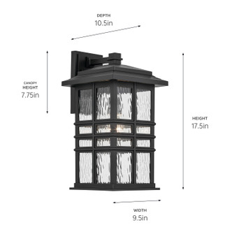 Beacon Square One Light Outdoor Wall Mount (49831BKT)