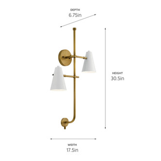 Sylvia Two Light Wall Sconce (52174WH)