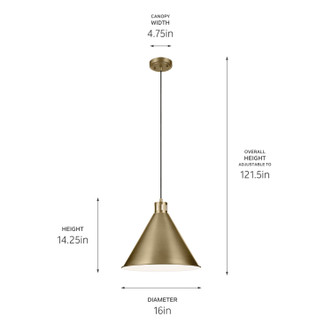 Zailey One Light Pendant (52177NBR)