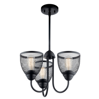 Voclain Three Light Chandelier/Semi Flush Mount (52268BK) Voclain Three Light Chandelier/Semi Flush Mount (52268BK)