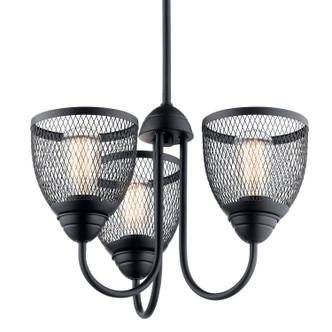 Voclain Three Light Chandelier/Semi Flush Mount (52268BK) Voclain Three Light Chandelier/Semi Flush Mount (52268BK)