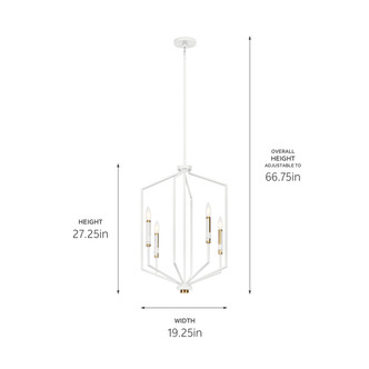 Armand Four Light Foyer Pendant (52351WH)