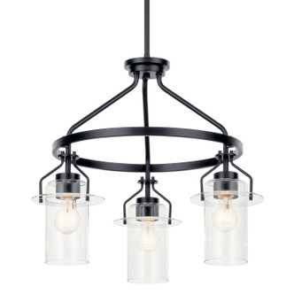 Everett Three Light Chandelier (52377BK)