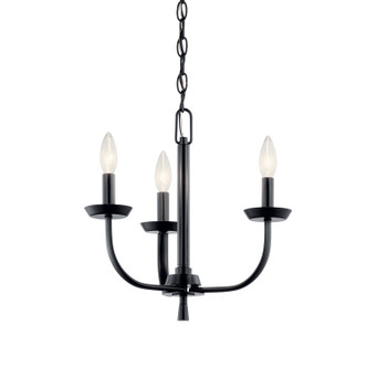 Kennewick Three Light Mini Chandelier (52383BK)