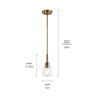 Aivian One Light Mini Pendant (52399WBR) Aivian One Light Mini Pendant (52399WBR)
