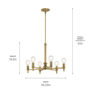 Torvee Six Light Chandelier (52424BNB)