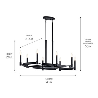 Tolani Eight Light Chandelier (52429BK)
