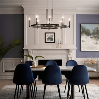 Tolani Eight Light Chandelier (52429BK)