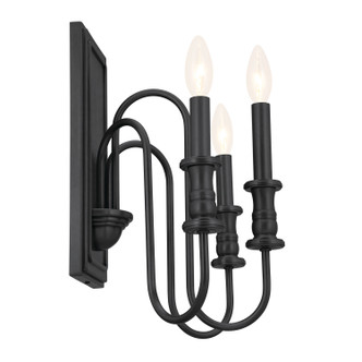 Karthe Three Light Wall Sconce (52473BK)