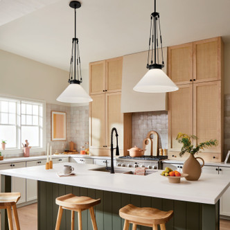 Albers One Light Pendant (52581BK)
