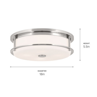 Brit Four Light Flush Mount (52597PN)