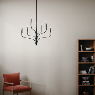 Livadia Six Light Chandelier (52673BK)