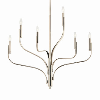Livadia Six Light Chandelier (52673PN)