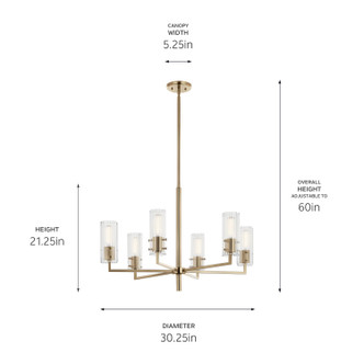 Velestino Six Light Chandelier (52679CPZ)