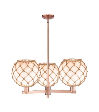 Innovations - 716-3CR-AC-G121-10RB - Three Light Pendant - Arcadia - Antique Copper