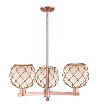 Innovations - 716-3CR-AC-G121-8RB - Three Light Pendant - Arcadia - Antique Copper