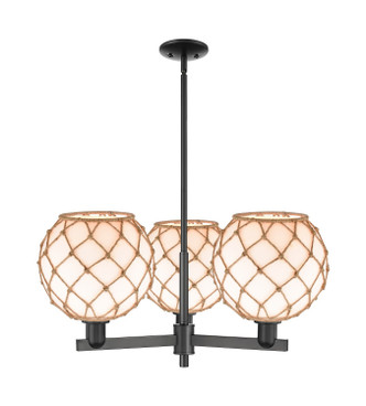 Innovations - 716-3CR-BK-G121-10RB - Three Light Pendant - Arcadia - Matte Black