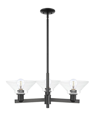 Innovations - 716-3CR-BK-G132 - Three Light Pendant - Arcadia - Matte Black