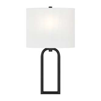 Justice Designs - FAB-4333-WHTE-MBLK - One Light Wall Sconce - Textile - Brushed Brass