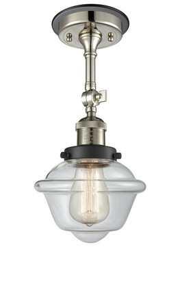 Innovations - 201FBP-PNBK-G532 - One Light Semi-Flush Mount - Franklin Restoration - Polished Nickel