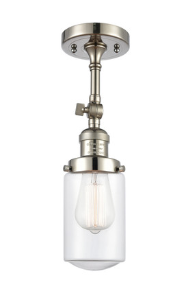 Innovations - 201F-PN-G312 - One Light Semi-Flush Mount - Franklin Restoration - Polished Nickel