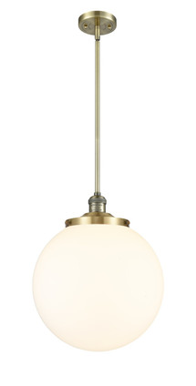 manufacturer_finish:Antique Brass|manufacturer_glass:Matte White Cased Beacon|light_output:220.00lm|color_temperature:2200K|cri:99