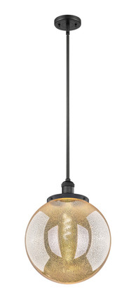 Innovations - 201S-BK-G208-14 - One Light Pendant - Franklin Restoration - Matte Black