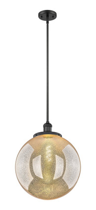 Innovations - 201S-BK-G208-16 - One Light Pendant - Franklin Restoration - Matte Black