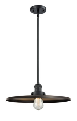 Innovations - 201S-BK-MFR-BK-16 - One Light Mini Pendant - Franklin Restoration - Matte Black