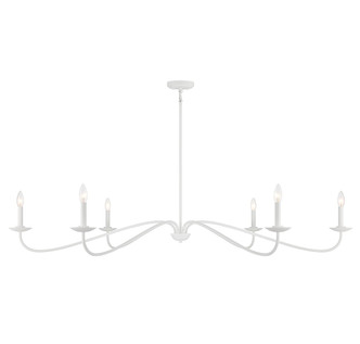 Meridian - M100119BQW - Six Light Chandelier - Bisque White