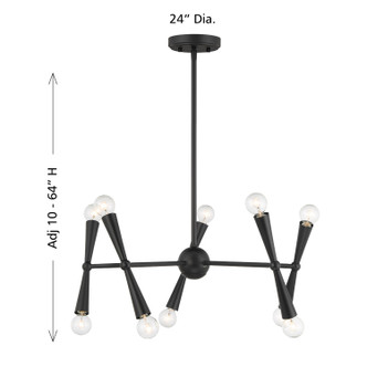 Ten Light Chandelier (M100128MBK)
