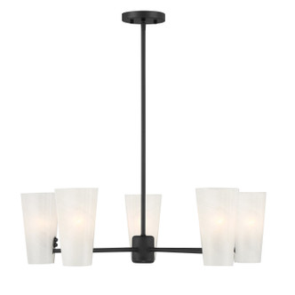 Meridian - M100130MBK - Five Light Chandelier - Matte Black